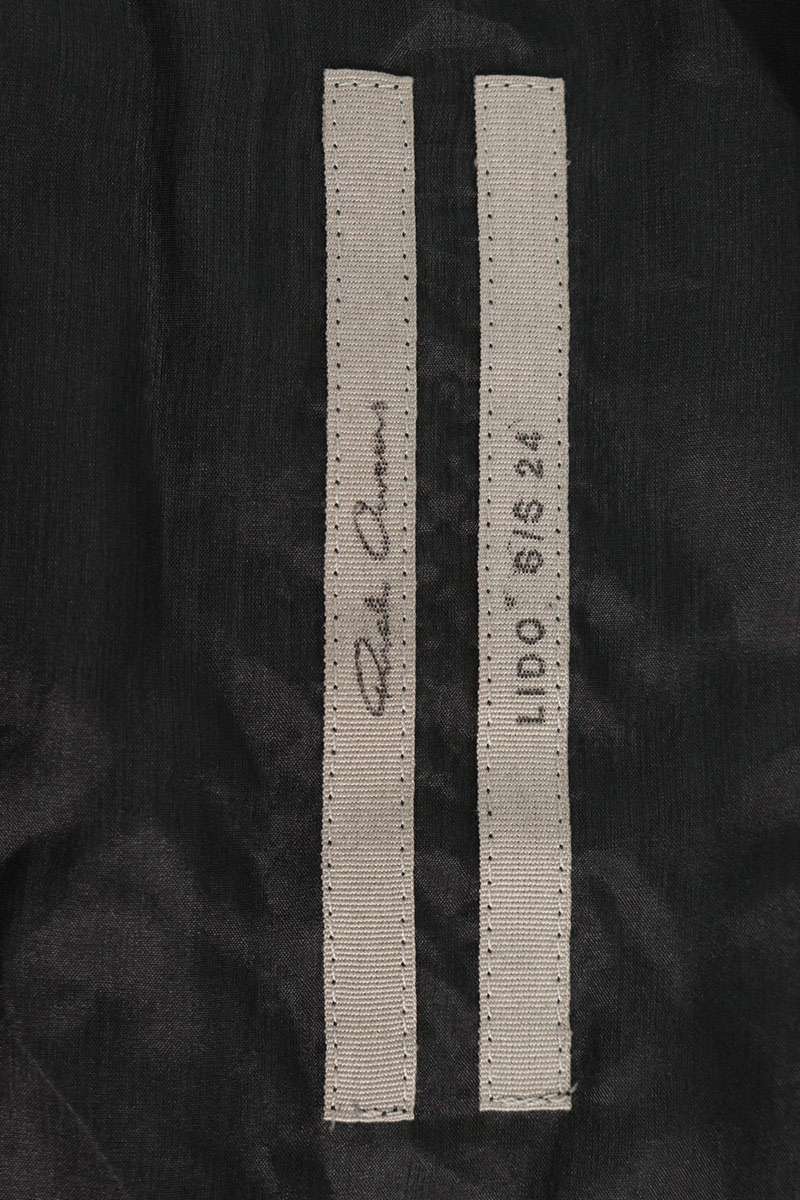 Rick Owens 24SS Poncho Silk Coat Black Size UNI