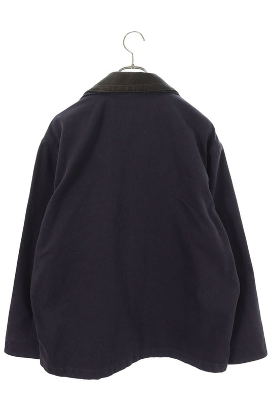 miumiu Garment Dyed Leather Lapel Jacket Size 44