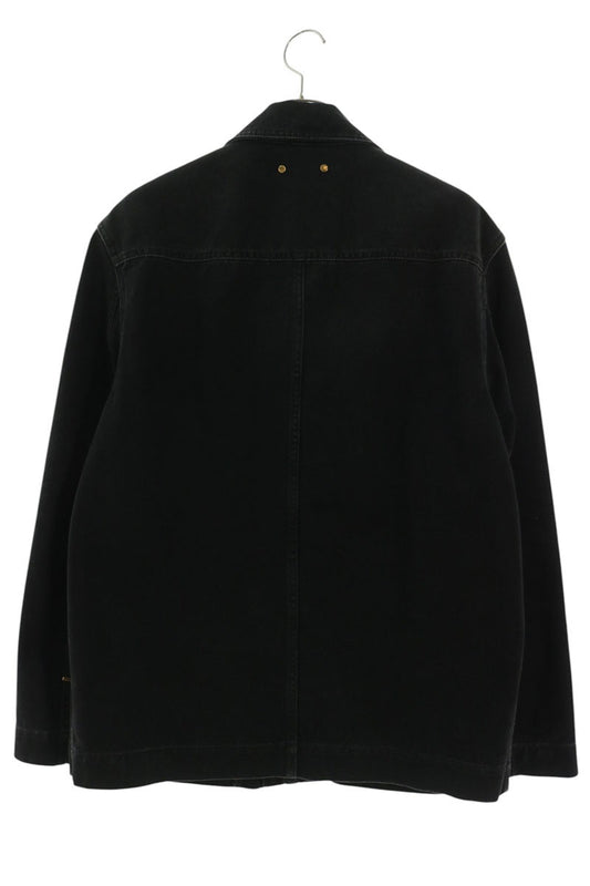 LOUISVUITTON Workwear Embossed Monogram Jacket Black Size 46