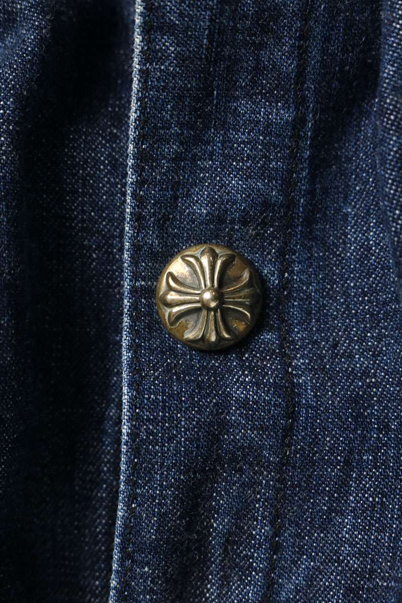 Chrome Hearts WORK DOG Cross Ball Denim Jacket Size XL
