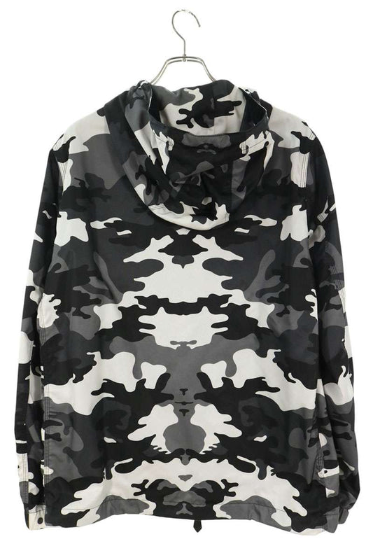 Burberry Black White Camouflage Print Jacket Size S