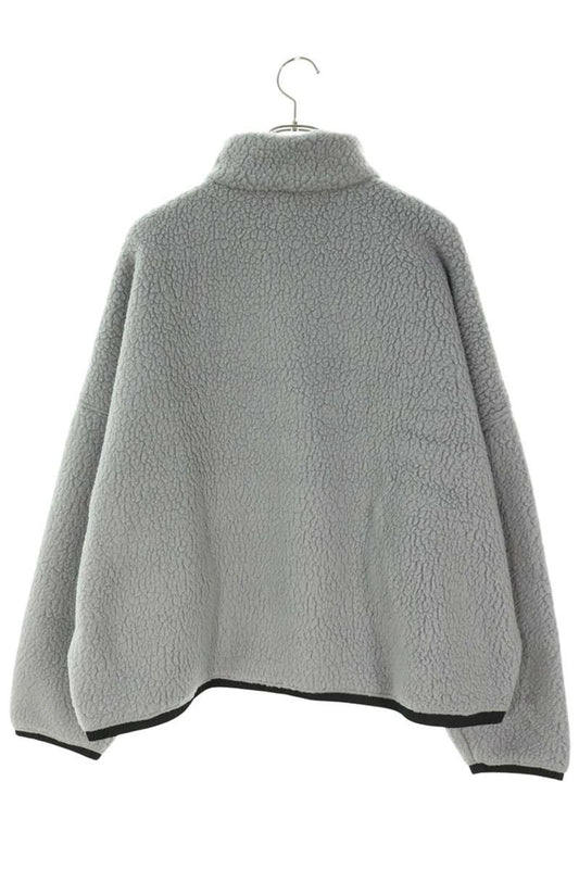 WILLY CHAVARRIA Grey BOMBER HALF ZIP Fleece Jacket Size L