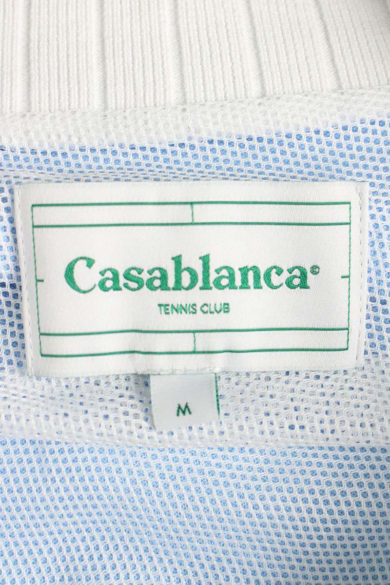 CASABLANCA Logo Embroidered Color Block Zip Jacket Size M
