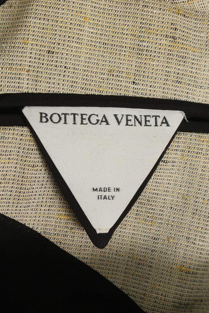 BOTTEGA VENETA Silk Blend 1-Button Blazer Beige Size 44