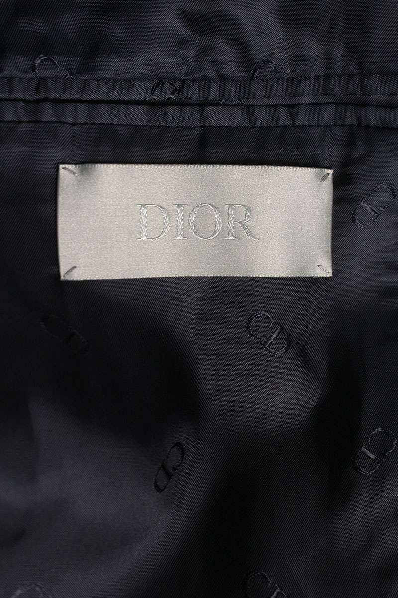 DIOR Oblique All-Over Pattern Tailored Jacket Navy Size L