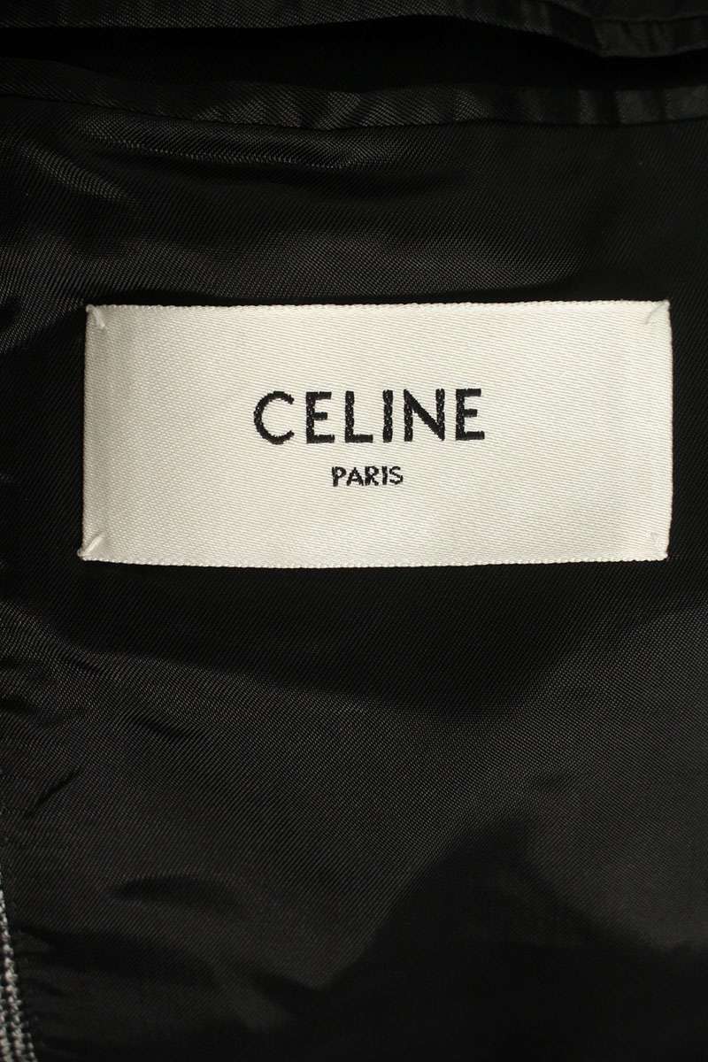 CELINE Prince of Wales Mods Jacket Gray/Black Size M