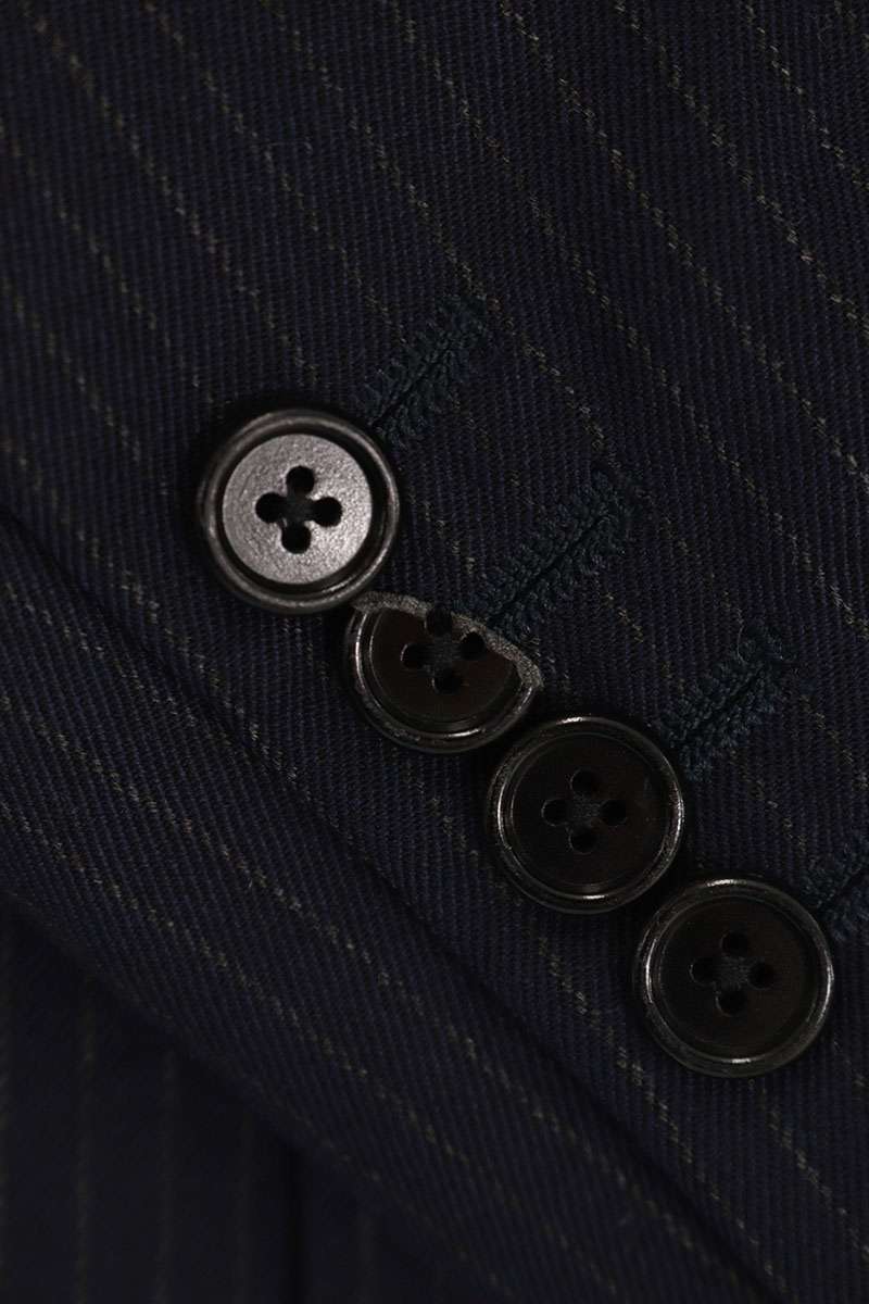 CELINE Wool Double-Breasted Jacket Navy Size XS