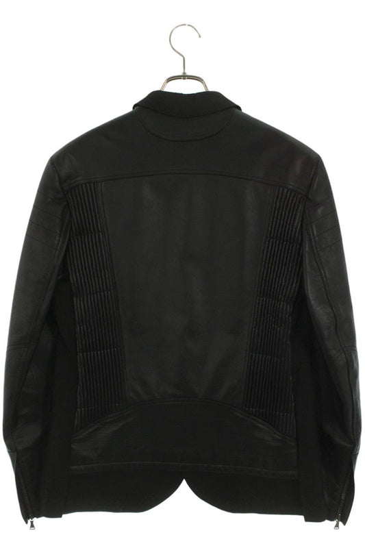 Neil Barrett Leather Sleeve Tailored Jacket Black Size M
