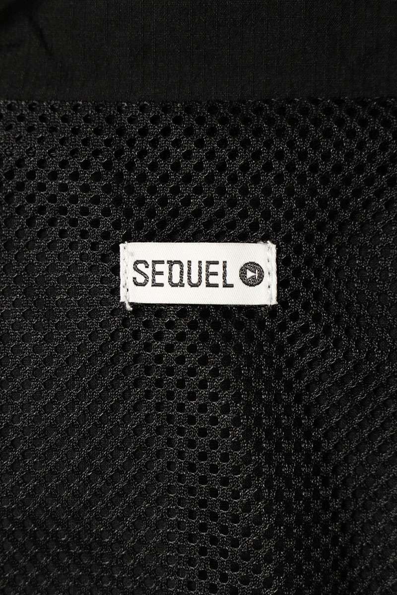 SEQUEL 24AW Logo Embroidered Nylon Jacket Black Size M