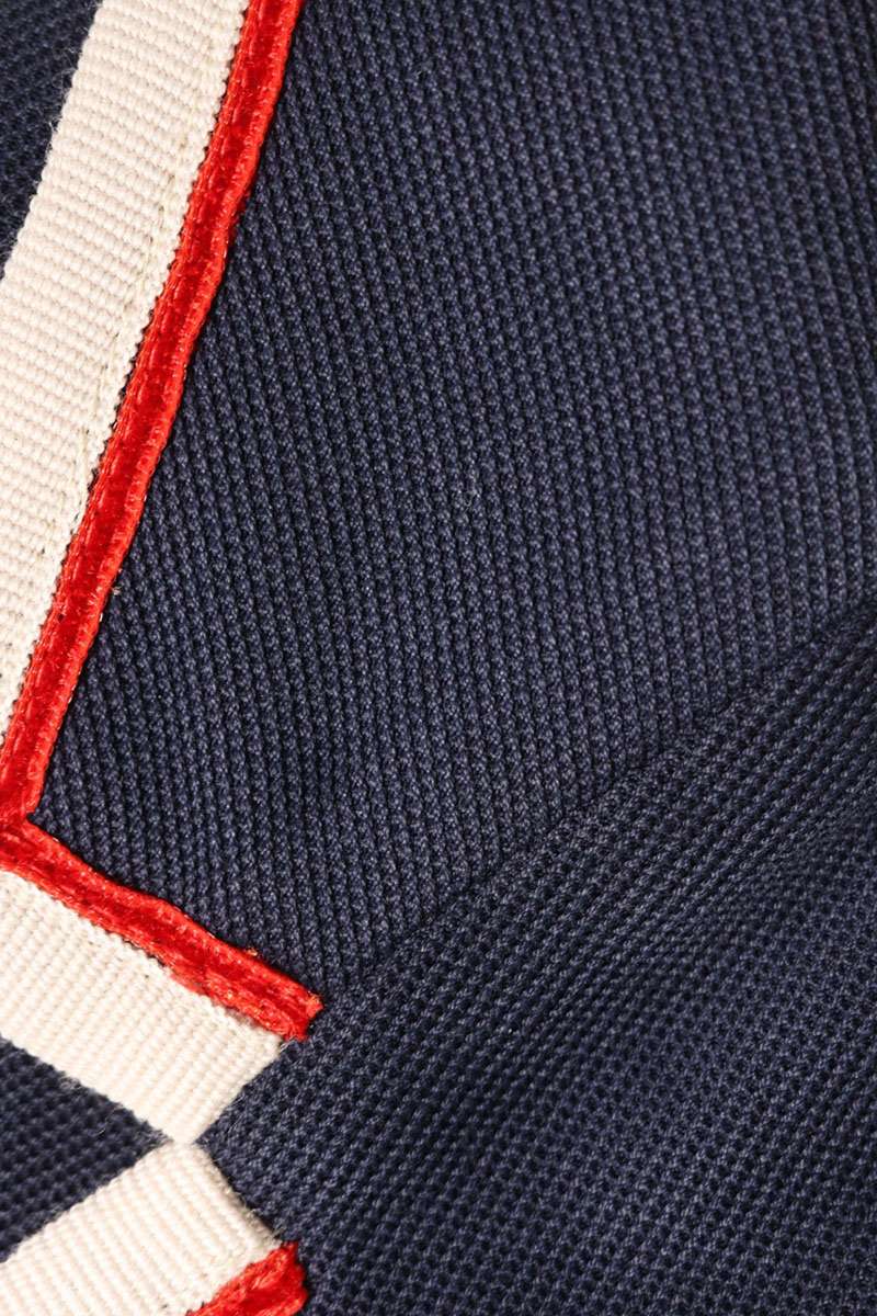GUCCI Navy Cotton Wool Shark Embroidered Blazer Size S