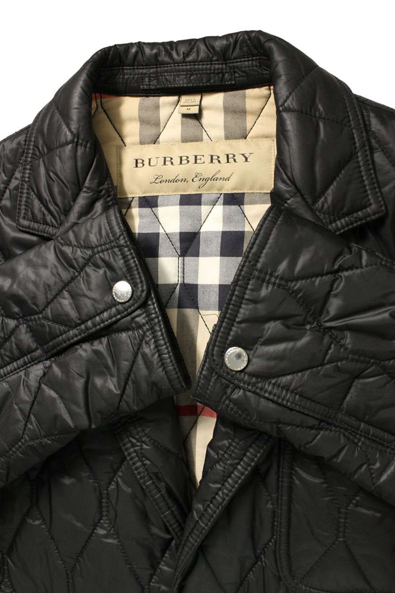 Burberry Leather Elbow Patch Jacket Black x Brown Size M