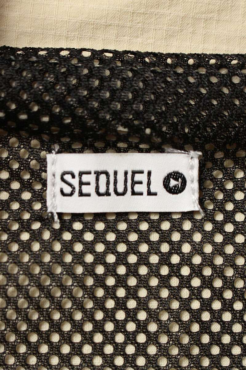 SEQUEL 24AW Beige Logo Embroidered Nylon Jacket Size M