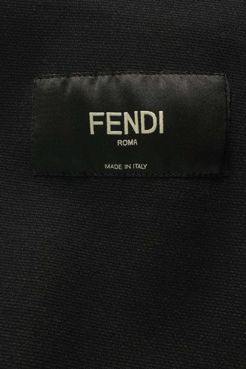 Fendi Tailored Jacket Black x Brown Size 46