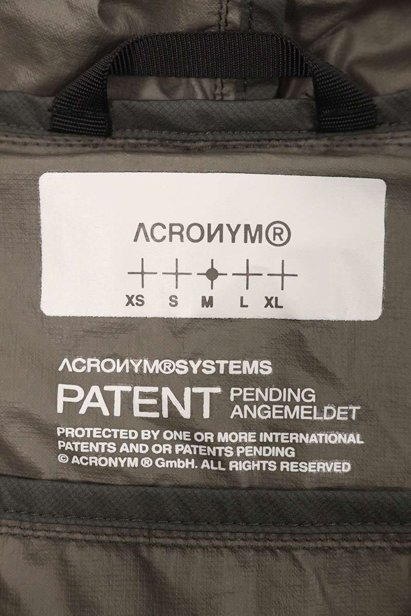 ACRONYM 24SS Windstopper Nylon Parka Gray Size M