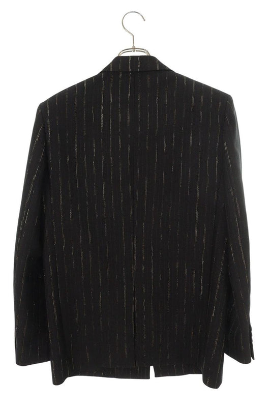 Saint Laurent Paris Striped Jacket Black x Gold Size 48