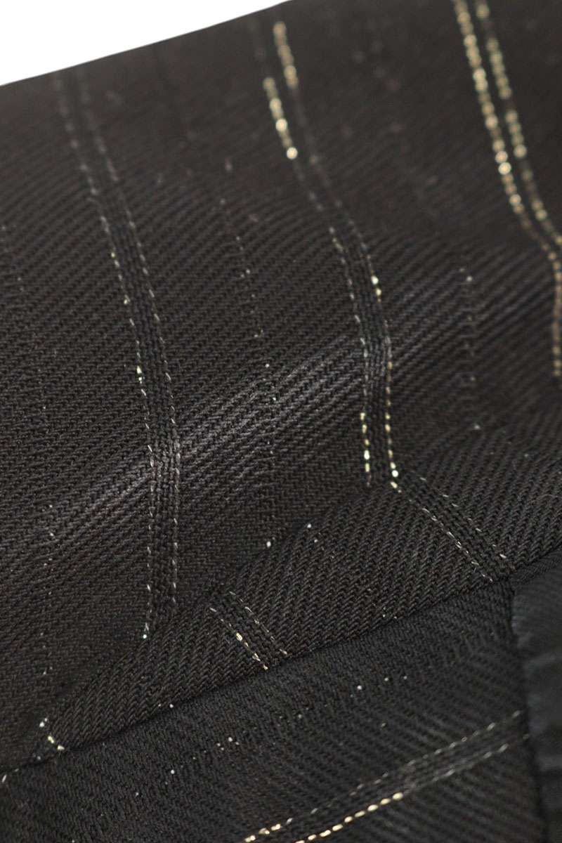 Saint Laurent Paris Striped Jacket Black x Gold Size 48