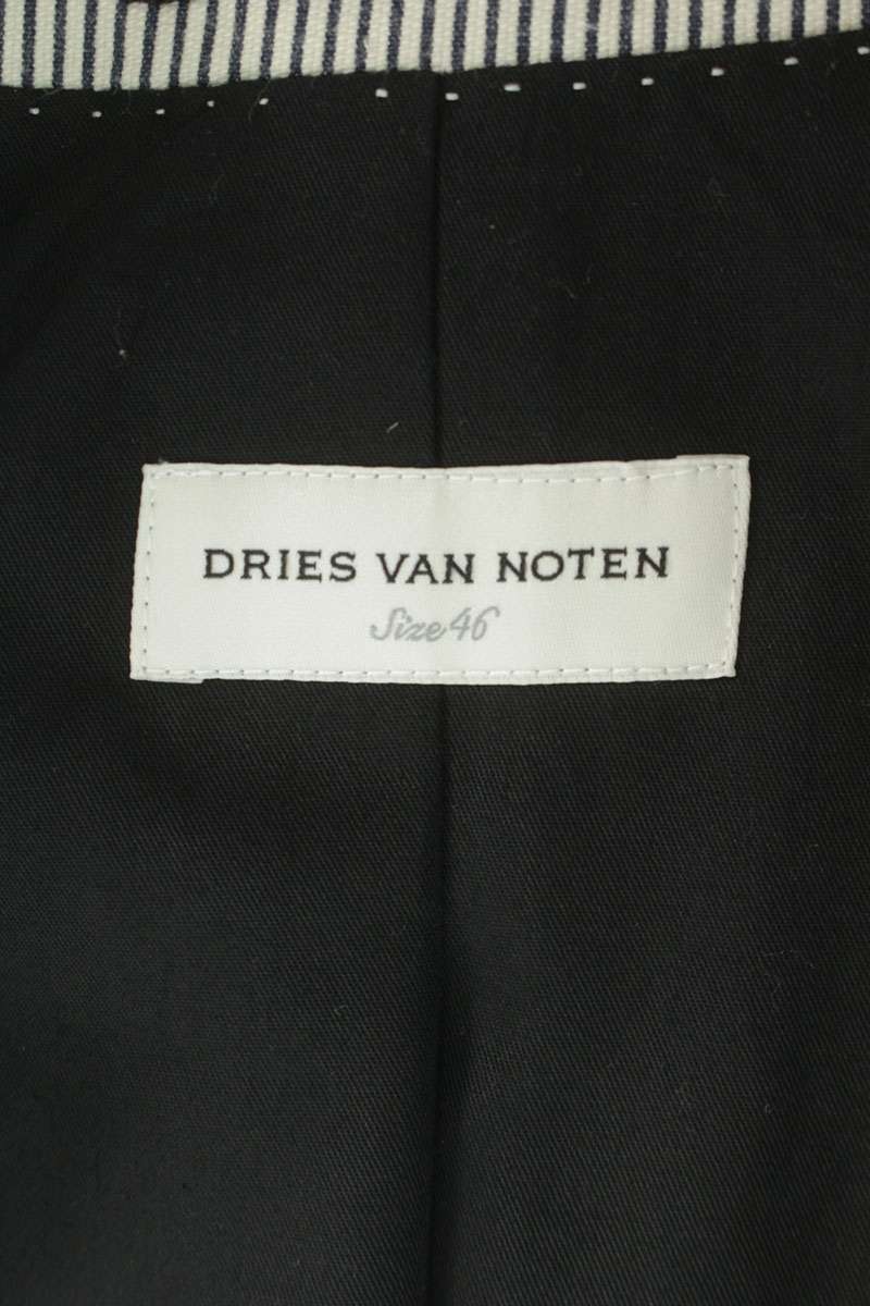 DRIES VAN NOTEN Viscose Stripe Jacket Navy White Size S