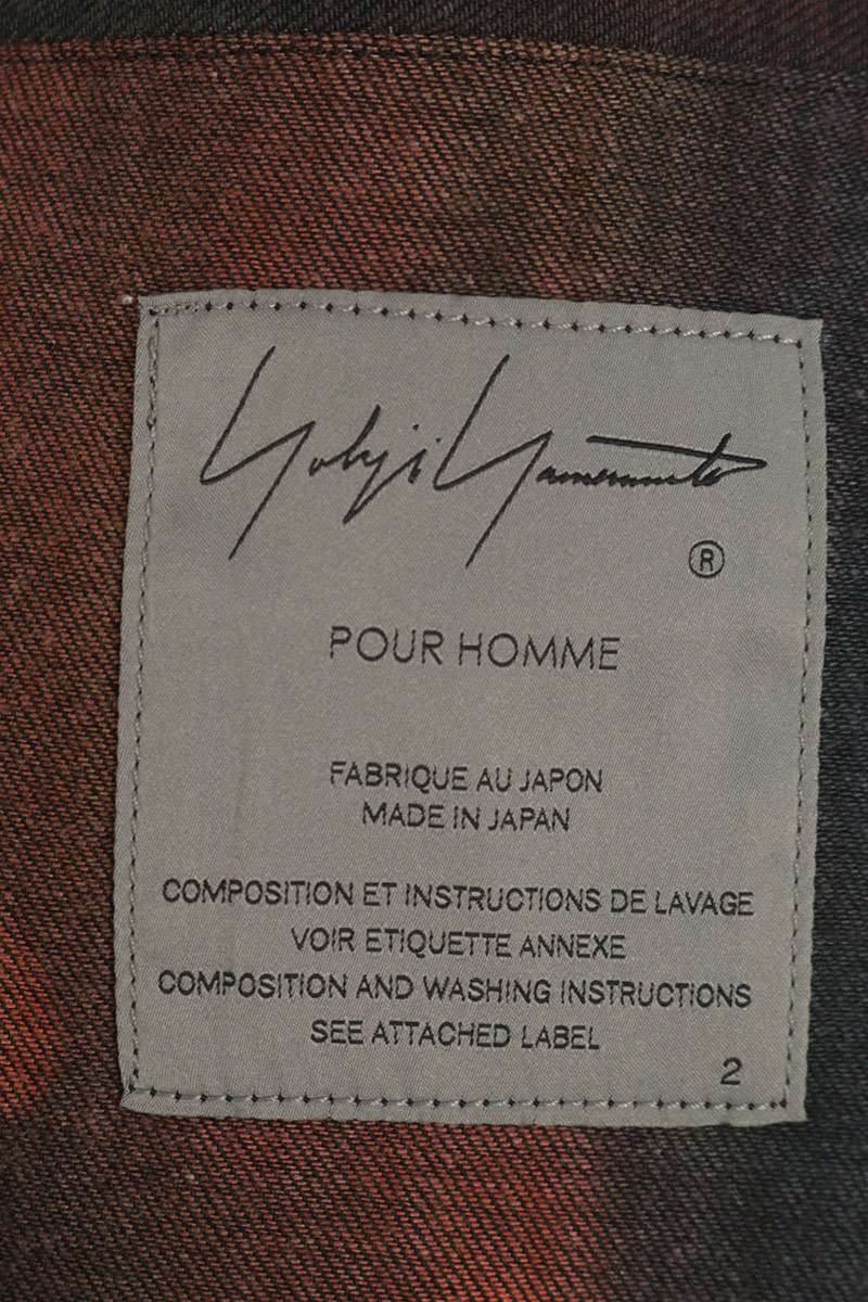 YOHJI YAMAMOTO PH 23SS Ramie Light Print Long Jacket Size M