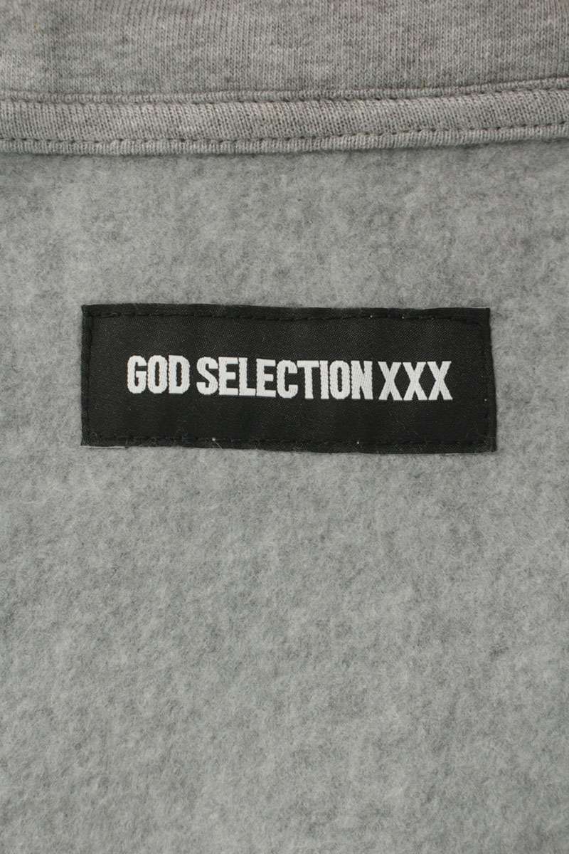 GOD SELECTION XXX Logo Embroidery Fleece Jacket Gray Size M
