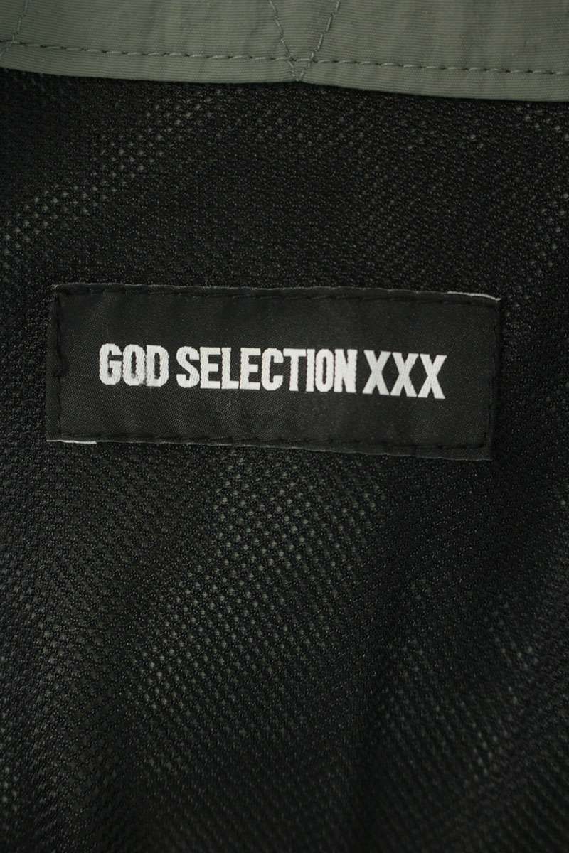 GOD SELECTION XXX Logo Embroidered Half-Zip Jacket Size XL