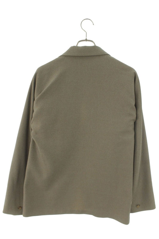 Needles Polyester Welt Pocket Chambray Jacket Beige Size XS