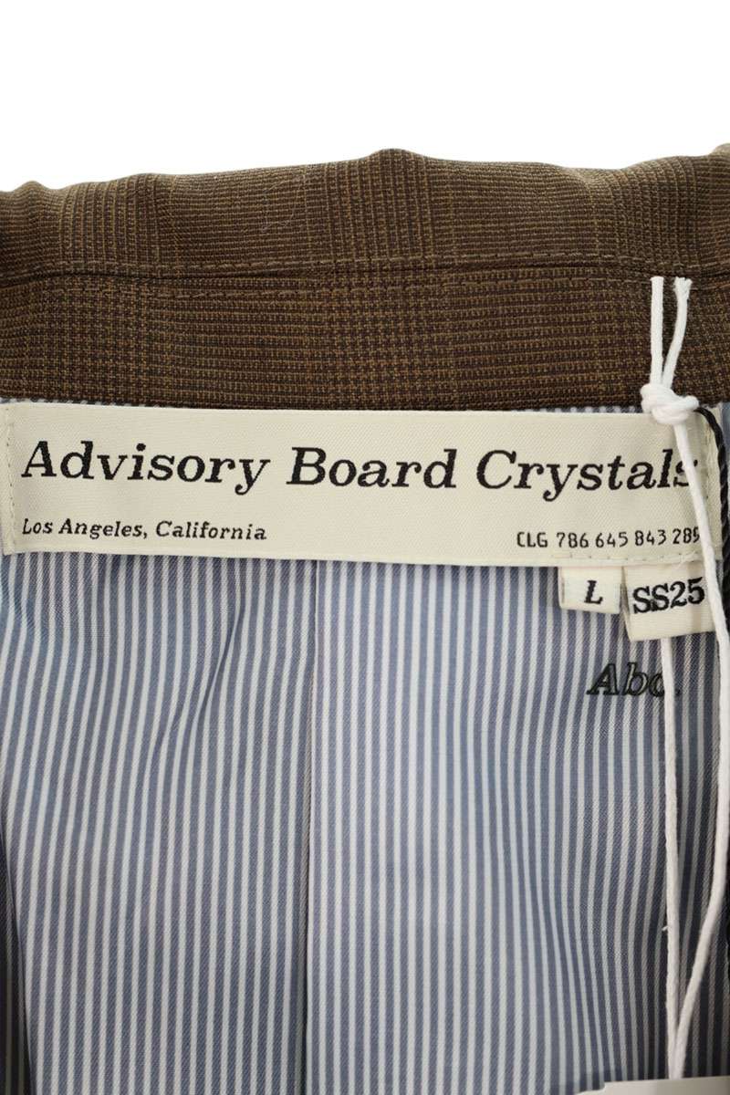 Advisory Board Crystals Brown Wool Blend Check Jacket Size L