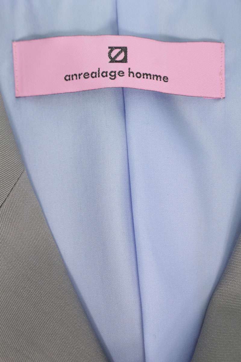 ANREALAGE Wool Layered Design Jacket Gray Size S