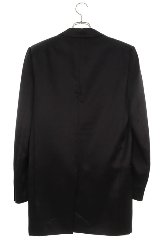 SAINT LAURENT PARIS Silk Double Blazer Black Size 46