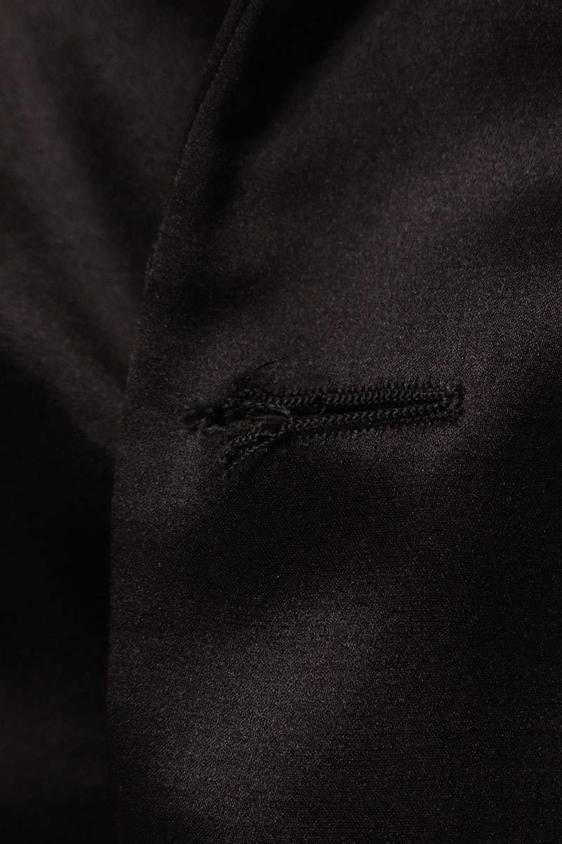 SAINT LAURENT PARIS Silk Double Blazer Black Size 46