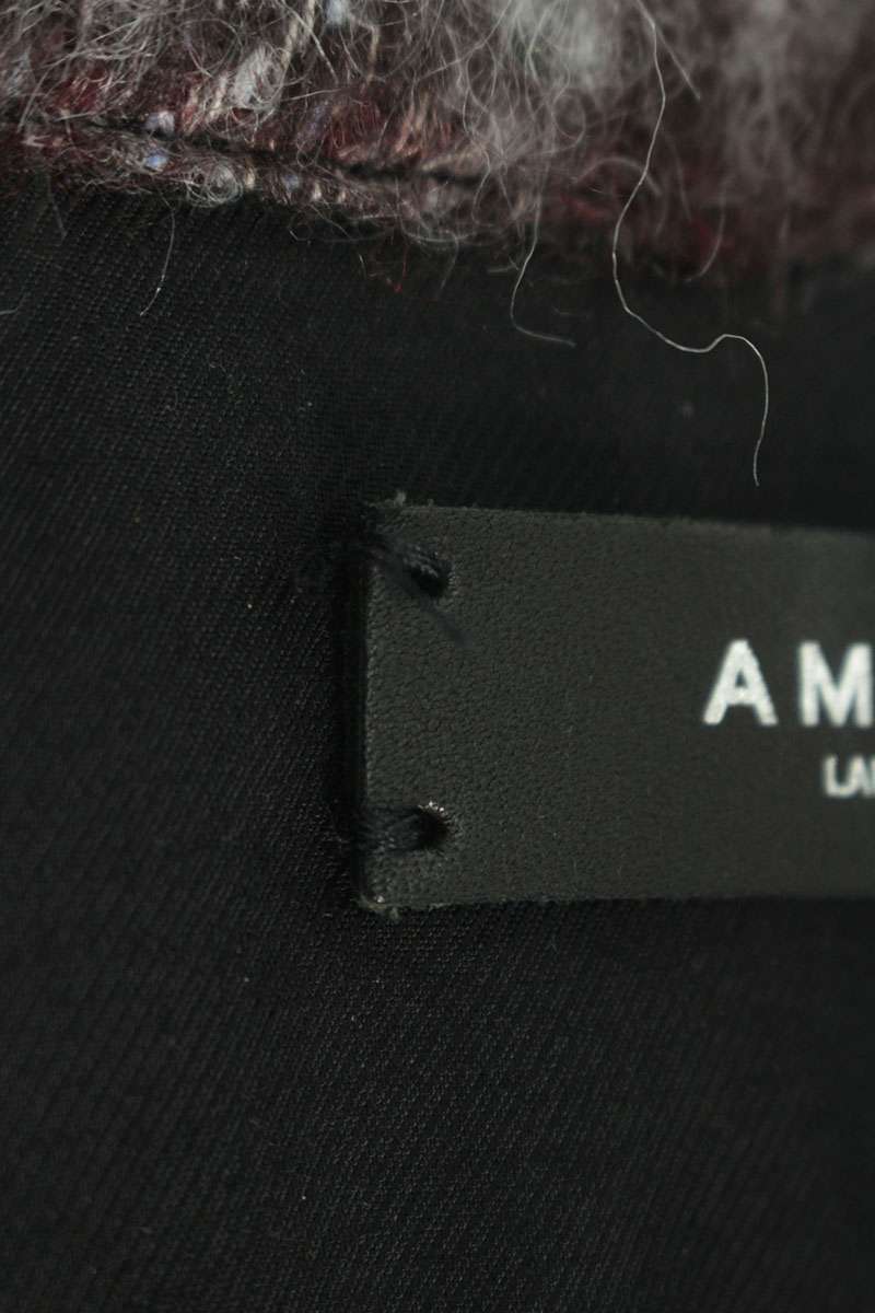 AMIRI Mohair Check Pattern Shirt Jacket Blue Size L