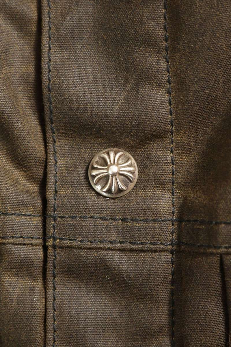 Chrome Hearts Oiled Cross Ball Button Brown Multi Jacket Size M