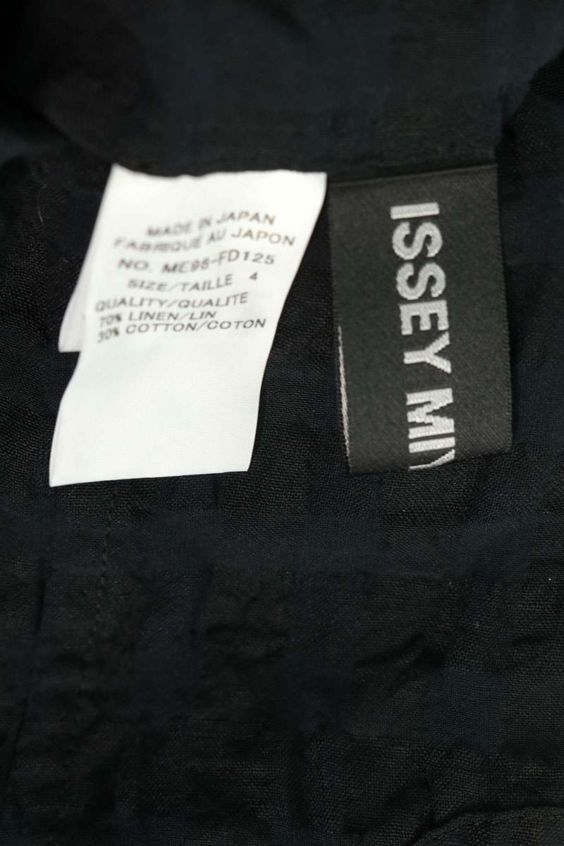 ISSEY MIYAKE Linen Cotton Blazer Black Size 4