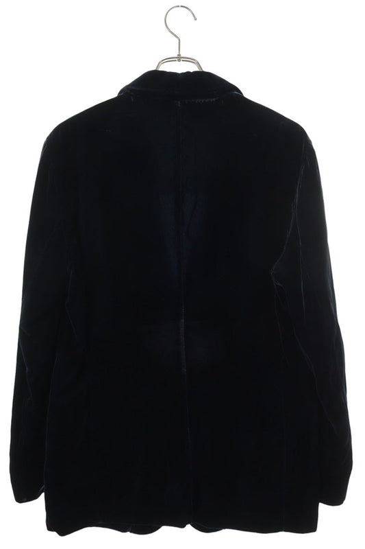 EMPORIO ARMANI Navy Velour 2B Blazer Size 52