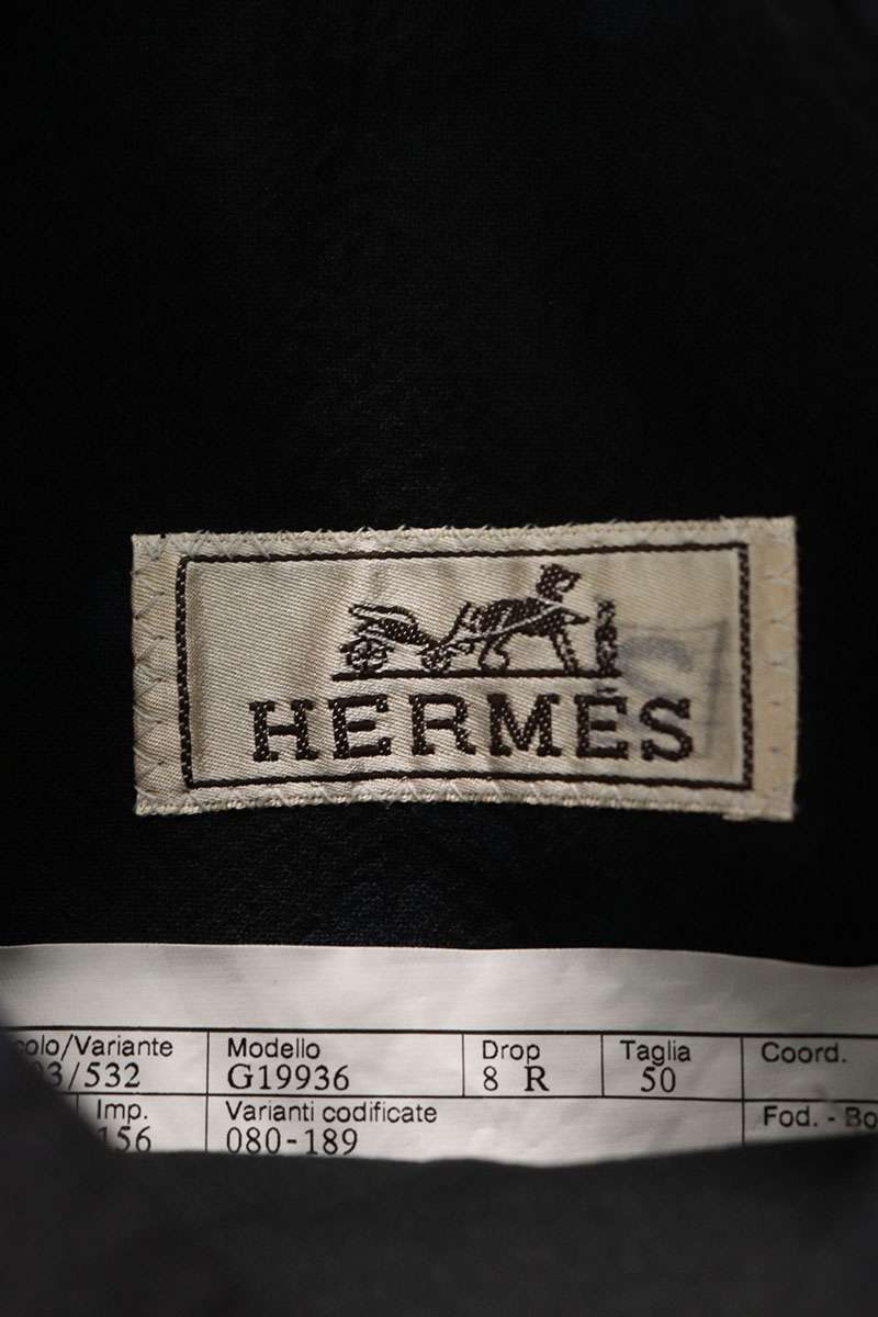 HERMES Reversible All Over Pattern Blazer Size 50