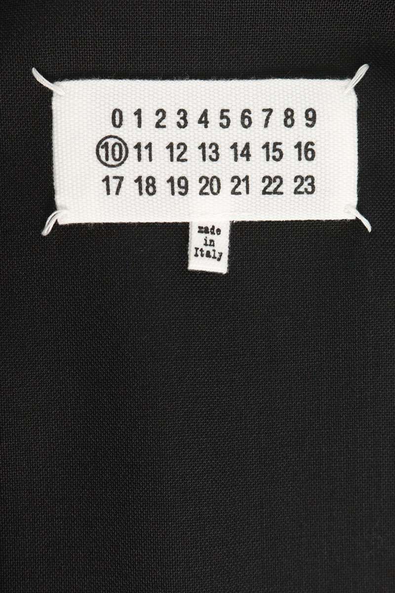 Maison Margiela Black Collarless Wool Jacket Size 42