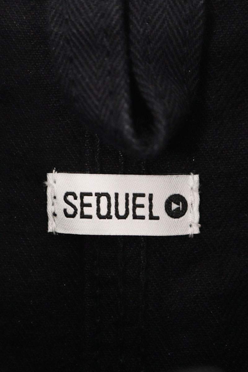 SEQUEL 26SS Black Herringbone Coverall Jacket Size L