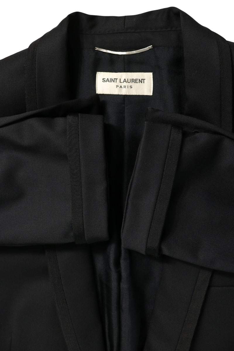 SAINT LAURENT PARIS Black 1-Button Tailored Blazer Size 46