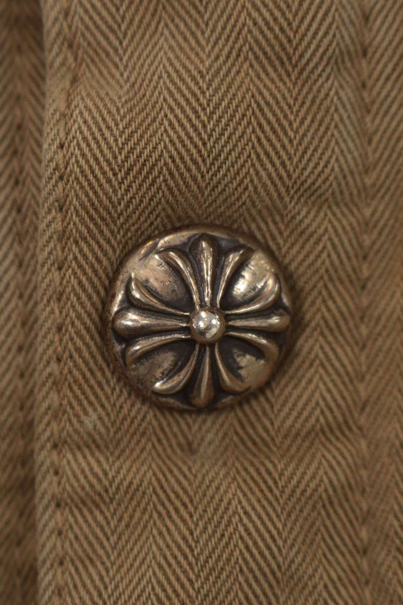 Chrome Hearts WORK DOG Cross Button Quilted Jacket Size S
