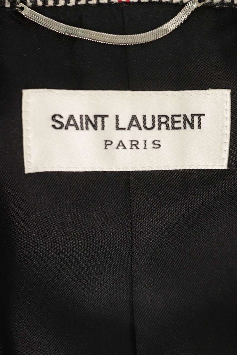 SAINT LAURENT PARIS Glen Check 2B Jacket Size 42