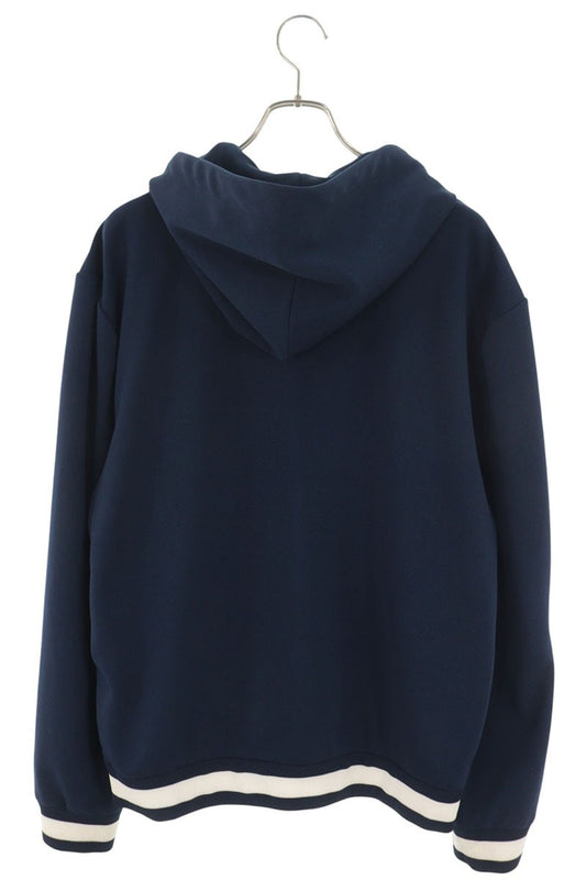 GUCCI Navy & White Logo Hooded Track Jacket Size XXL