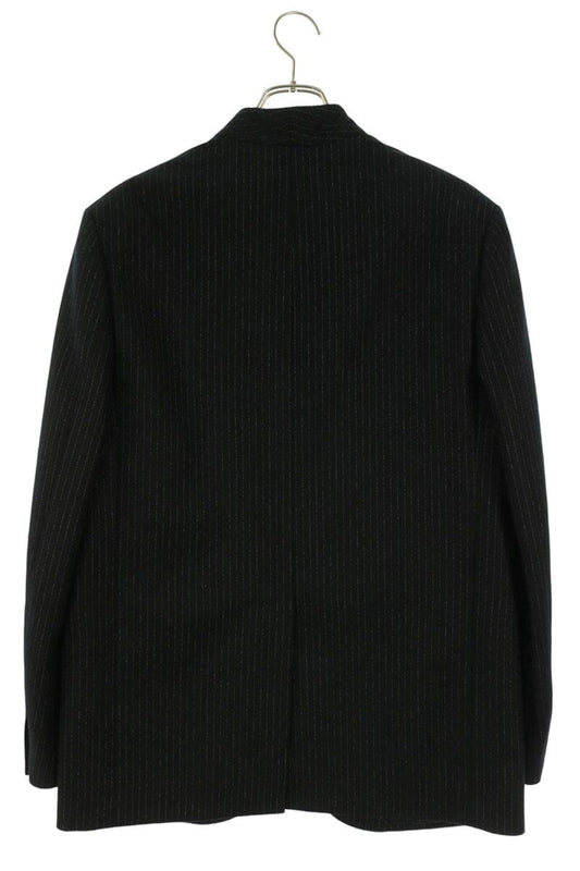 CELINE Black Wool Stripe Boxy Jacket Size 44