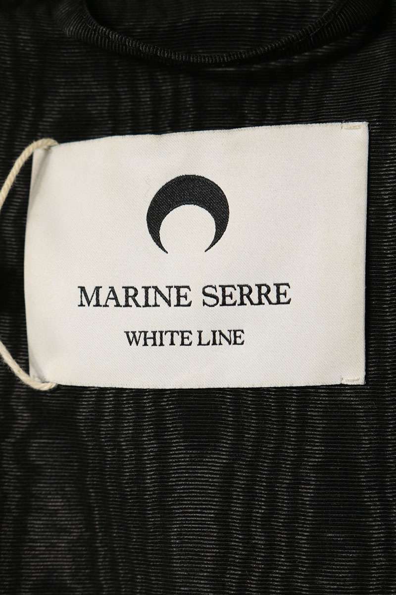 Marine Serre Black Stand Collar Zip Jacket Size 48