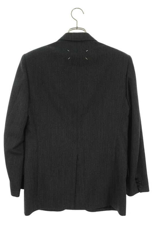 Maison Margiela 22AW Herringbone Wool Dark Gray Jacket Size 46