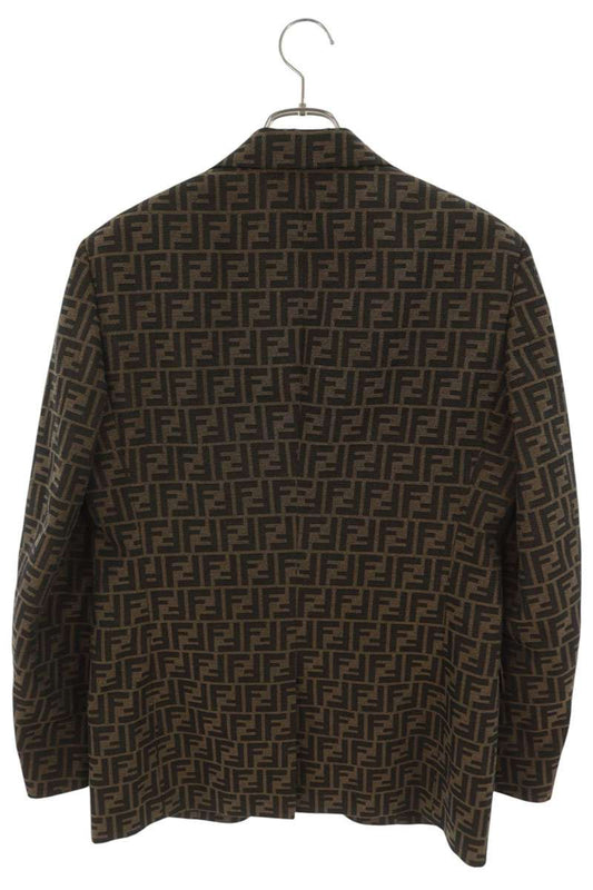 FENDI Zucca Pattern Tailored Blazer Size 46