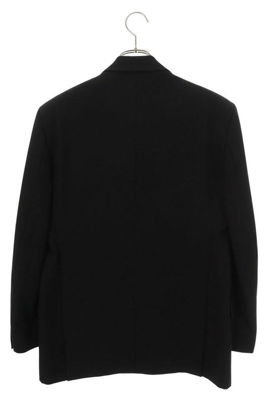 BALENCIAGA Wool Double Breasted Blazer Black Size 44