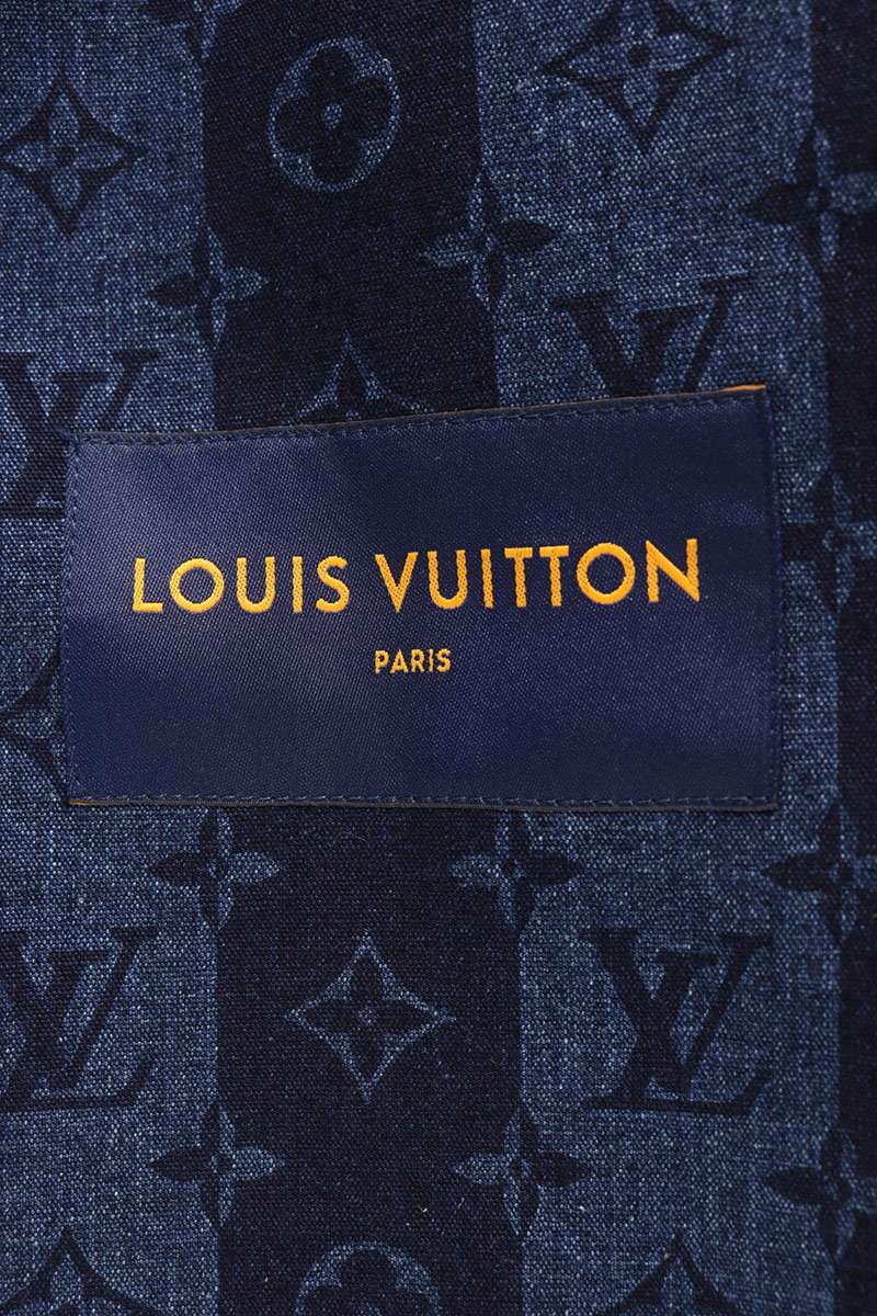 NIGO x LOUISVUITTON 22SS Monogram Stripe Kimono Jacket Blue Size 46