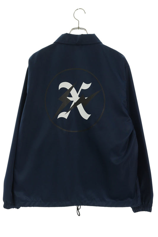 GOD SELECTION XXX x Fragment Design Logo Jacket Navy
