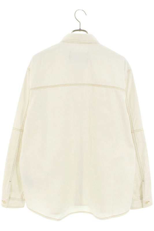 COACH White Denim Long Sleeve Shirt Size L