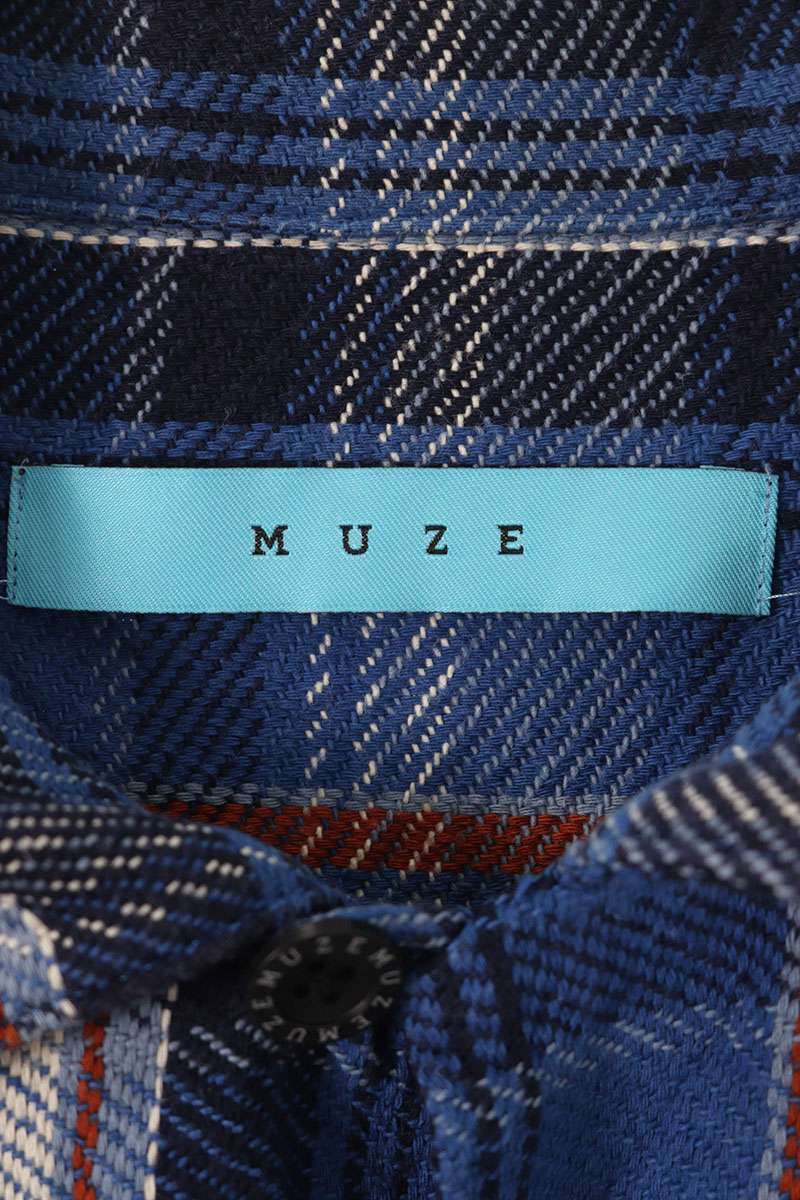 MUSE Cotton Twill Long Sleeve Shirt Blue Size 2