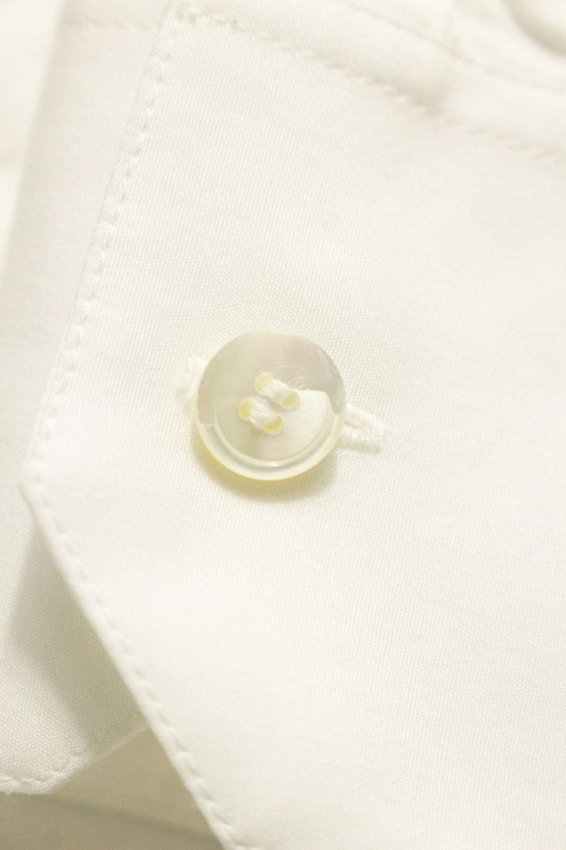 CELINE White Cotton Long Sleeve Shirt Size XL
